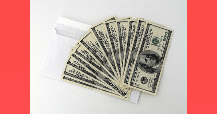 Geld Dollar Couvert Banknoten