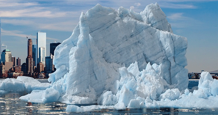 Klimawandel Eisberge Stadt Meer
