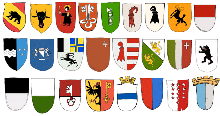 Kantone Schweiz Wappen