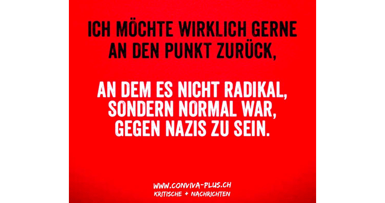 Nicht radikal, sondern normal gegen Nazis zu sein