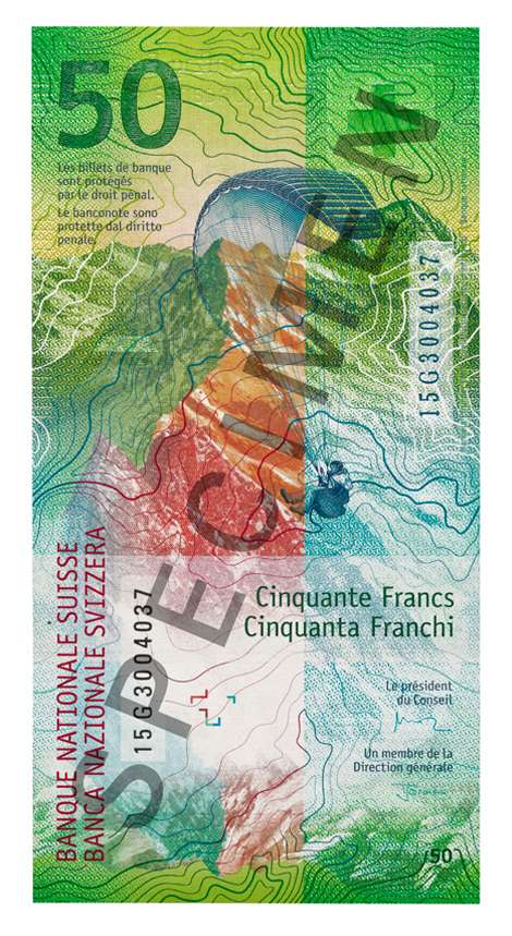 Die neue 50-Franken Note der Schweiz