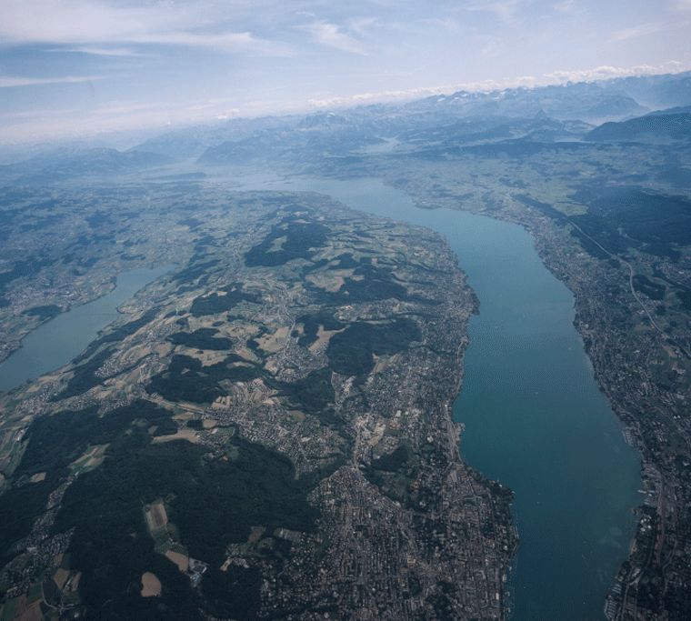 Zürich-Hottingen, Zürichsee, Pfannenstiel, Greifensee