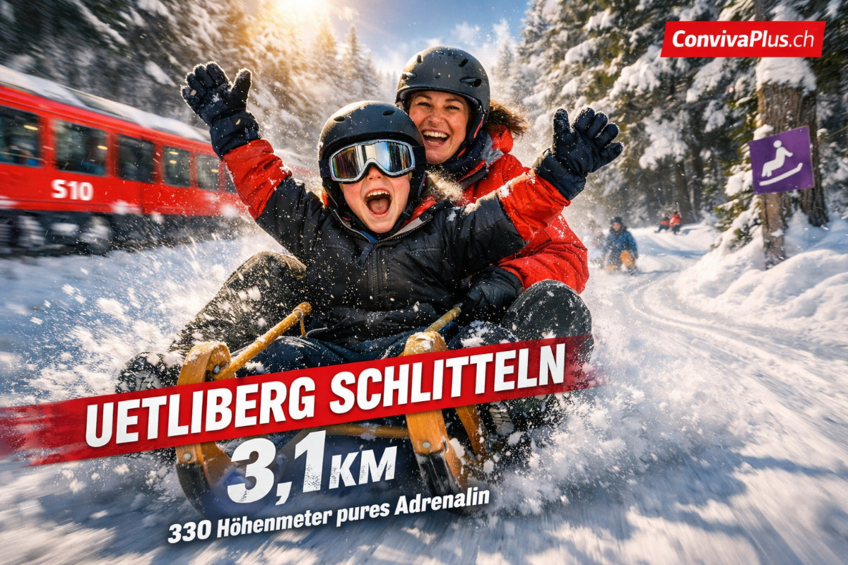 Schlitteln mit der Familie am Uetliberg: Spass für Gross und Klein – mit den richtigen Vorsichtsmassnahmen Familie beim Schlitteln am Uetliberg Zürich - Action und Spass im Schnee