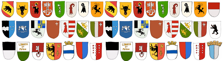 Kantone Wappen Flaggen Schweiz