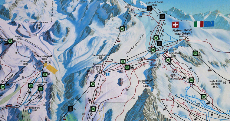 Zermatt Matterhorn Ski fahren Alpen