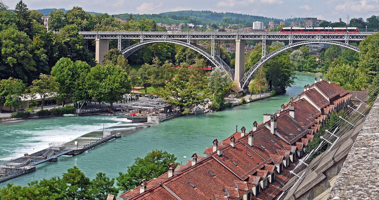 Stadt Bern: Aussicht auf die Aare