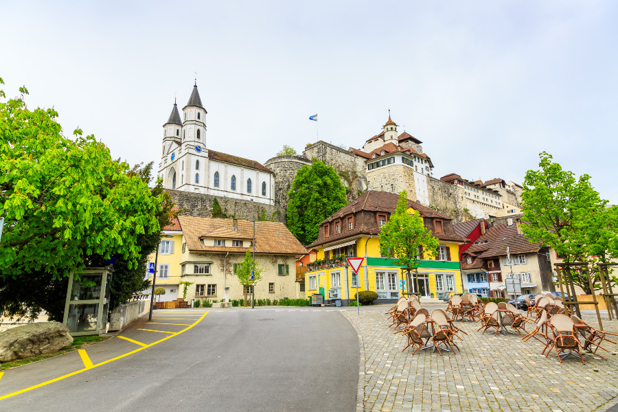 Aarburg Festung Kirche Mittelalter-Altstadt