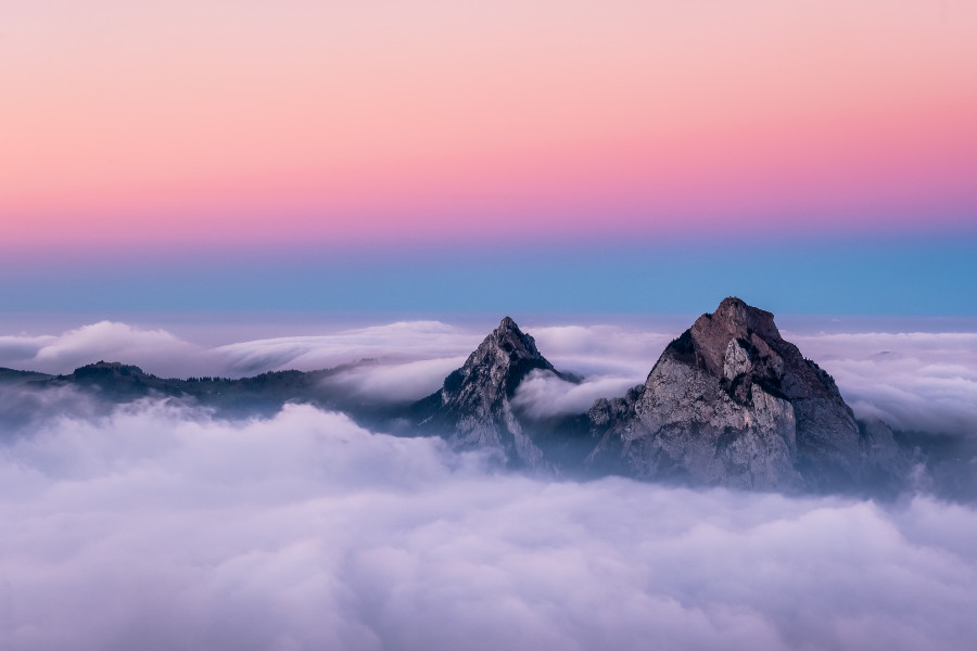 Fronalpstock Berge Gipfel Schweizer Alpen Kanton Schwyz
