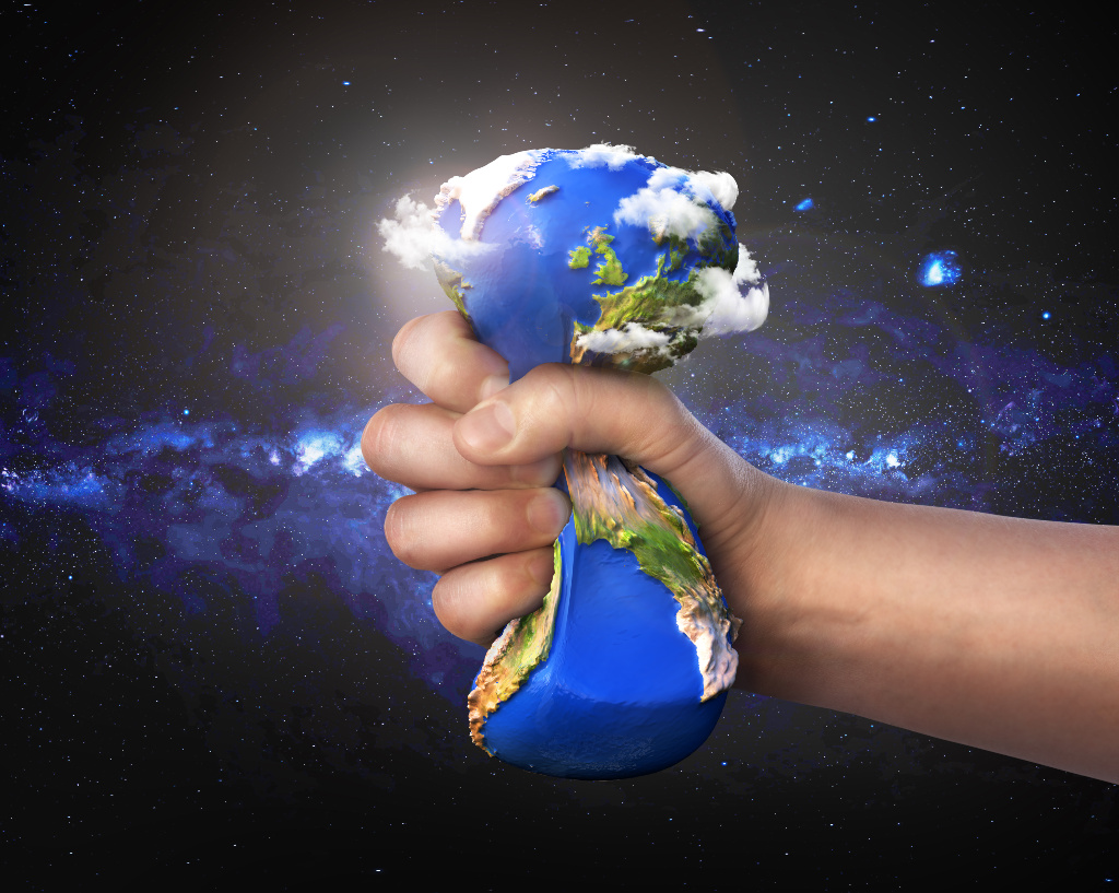 Die dunkle Seite des Reichtums: Ausbeutung und Umweltzerstörung Geld Planet Erde Reichtum Kapitaliksmus Ausbeutung Umwelt Zerstörung