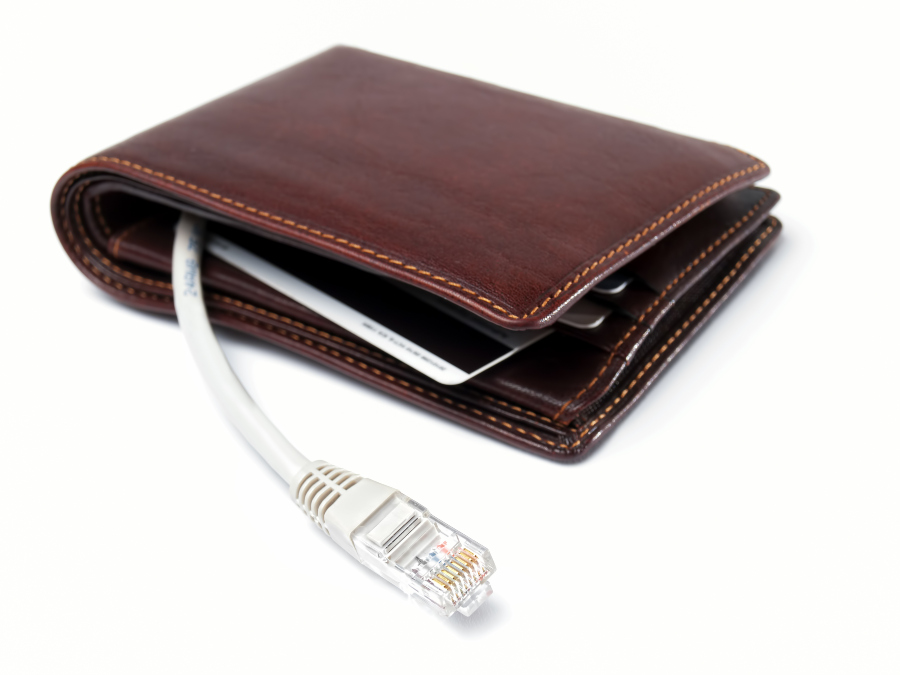 Geld Online Bank Überweisung Banking Portemonnaie Wallet