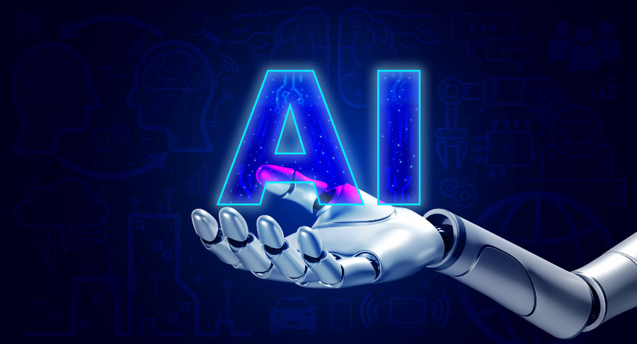 K&uuml;nstliche Intelligenz Artificial Intelligence Logo Roboter Hand