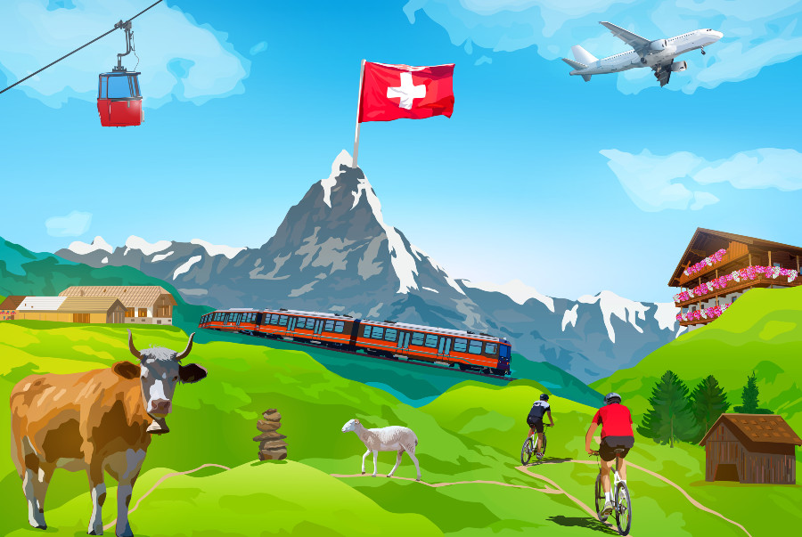 Schweiz Reiseziele Tourismus Matterhorn Alpen