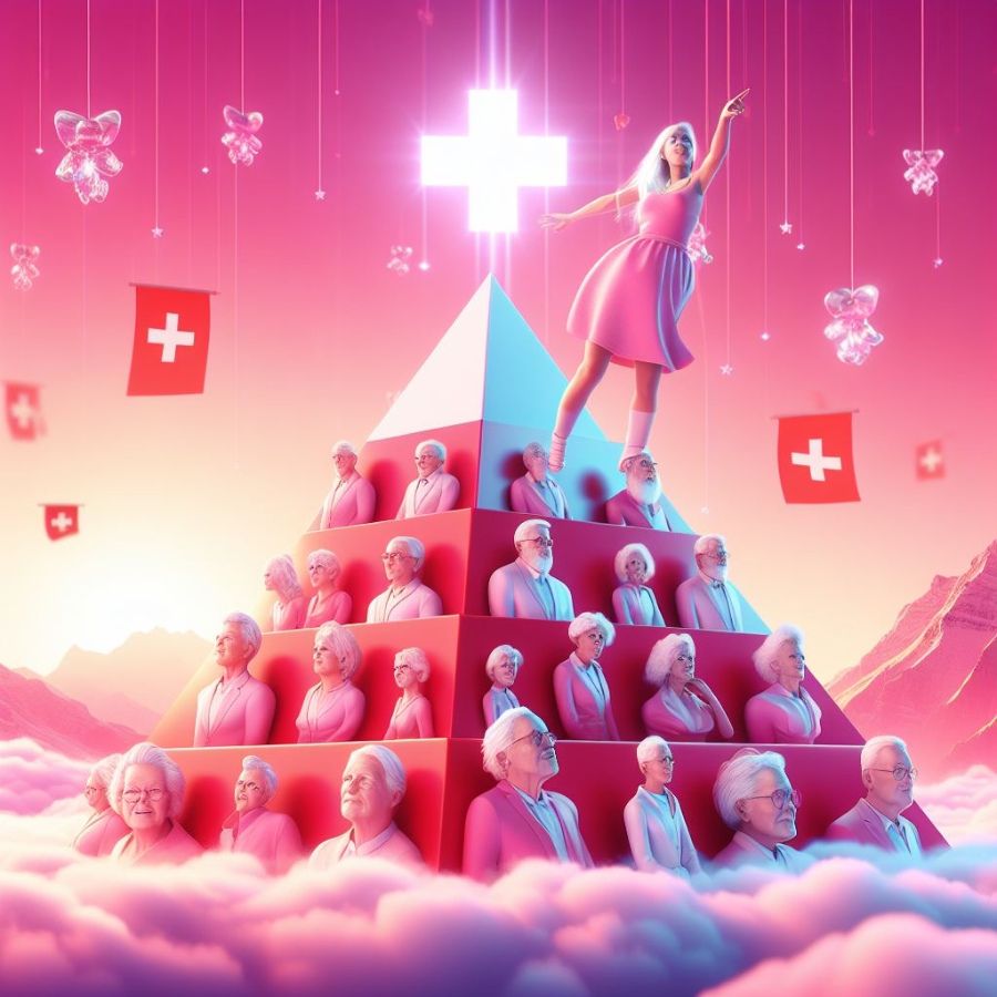 Alterspyramide auf dem Kopf: Die Sozialsysteme im Würgegriff Alterspyramide Schweiz Demografie Bevölkerung Jung Alt