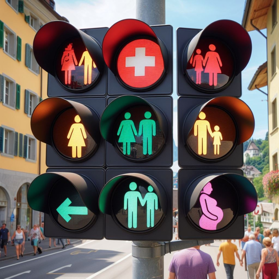Gender Ampeln Verkehrsschilder Neutral Gerecht Geschlechter