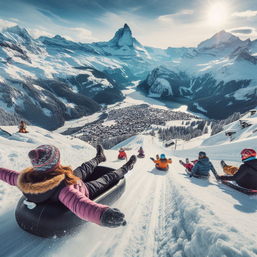 Schlitteln Schlittelwege Winter Berge Pisten Schnee Schlitten