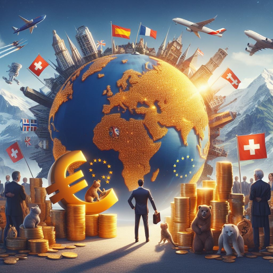 Schweiz Europa EU Welt Globalisierung Schweizer Franken Euro Geld Währungen