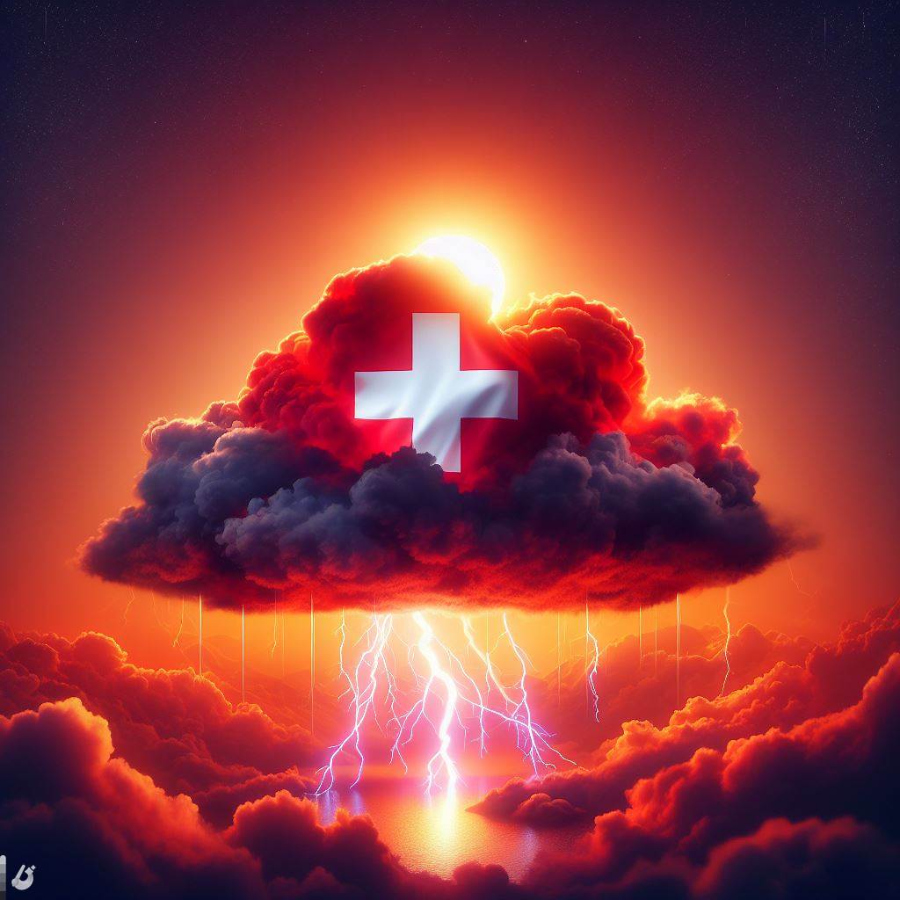 Der Silberstreif am Horizont: Kann nur Migration & Integration die Schweiz retten? Schweiz Himmel Sonne Wolken Blitz Donner Hoffnung