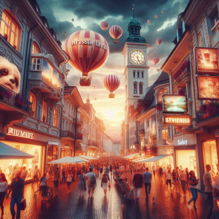 Solothurn Altstadt Gassen Einkaufsmeile Shopping Erlebnis Abend Lichter