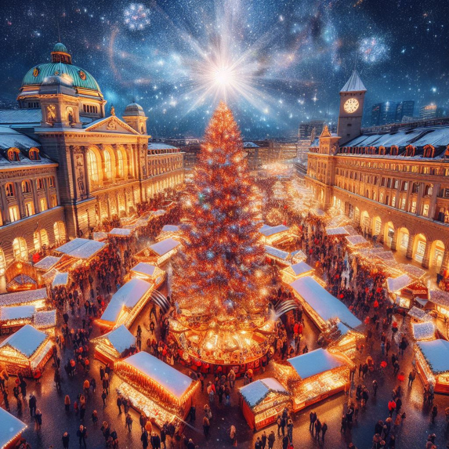 Weihnachtsmarkt beim Zürich Hauptbahnhof HB