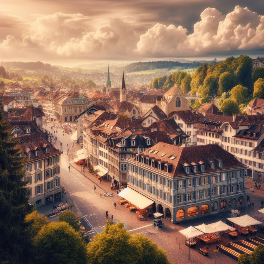 Sonntagsverkauf in Winterthur Winterthur Sonntagsverkauf Altstadt Sonne Wolken