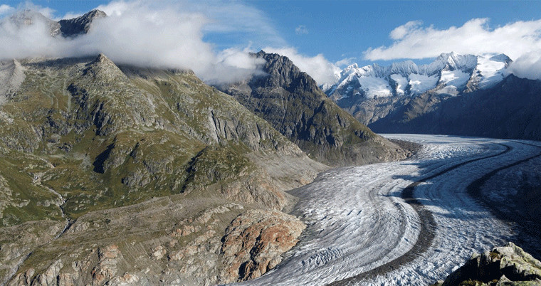Aletschgletscher im Kanton Wallis