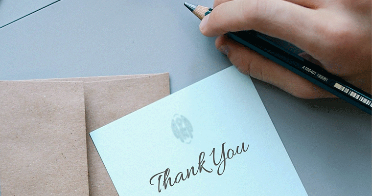 Dankesschreiben Danke sagen Thank You Hand Stift