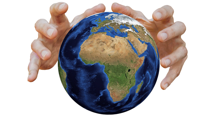 Klimawandel stoppen: Klimaschutz Erde Hände Klimaschutz