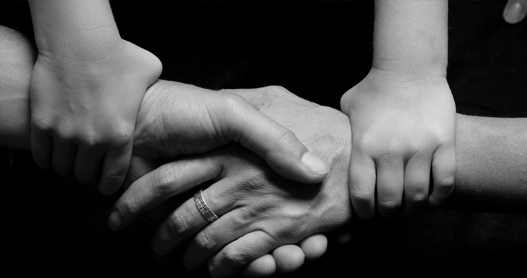 Familie Hände Kinder Eltern
