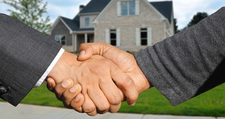Kauf Deal Vertrag Abmachung Geschäft Hände Haus