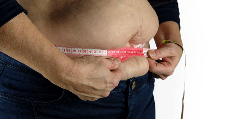 Übergewicht Bauch Dick Gewicht messen