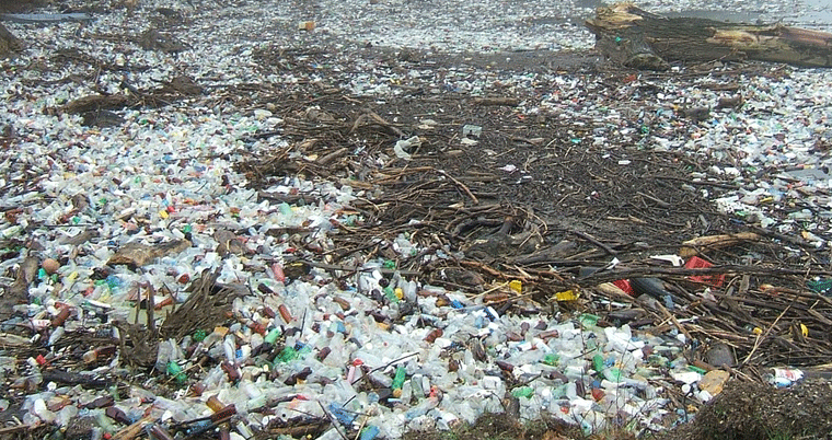 Umweltverschmutzung Plastik Müll in Gewässer