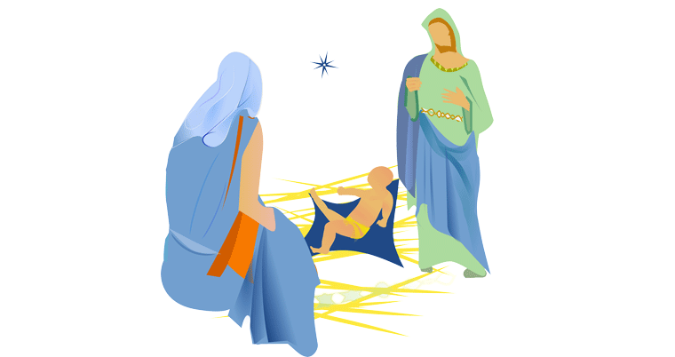 Weihnachten Jesus Maria Joseff Krippe Christentum