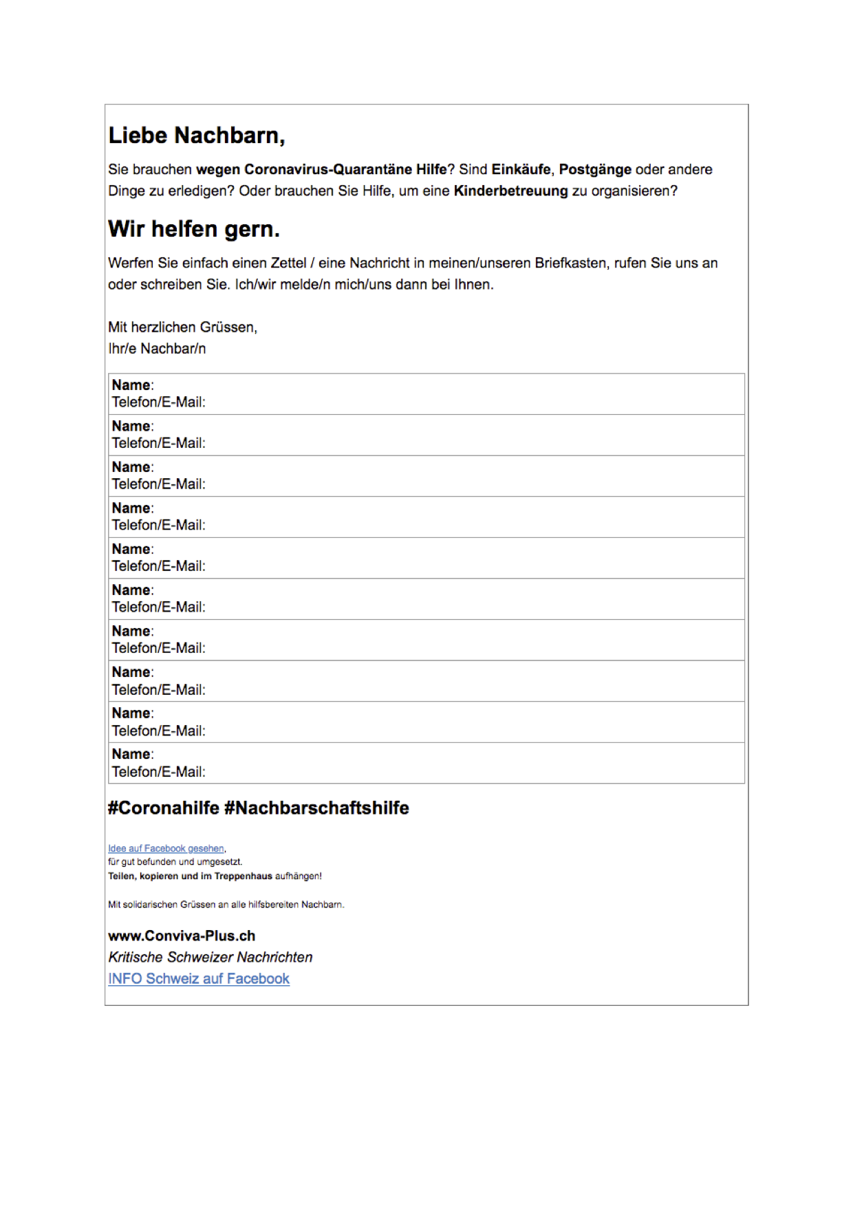 Coronavirus Nachbarschaftshilfe Beim Einkaufen Muster Vorlage Zum Download Info Ch Coronavirus Nachbarschaftshilfe Beim Einkaufen Muster Vorlage Zum Download Info Ch