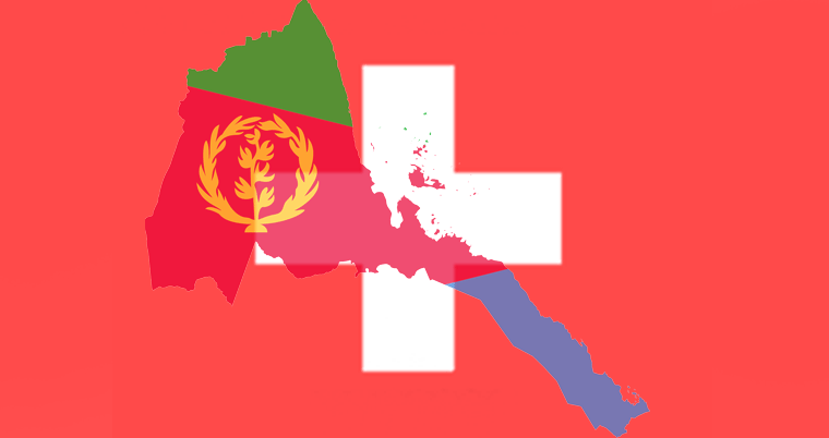Eritrea Schweiz Flagge