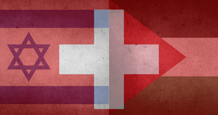 Israel Palästina Schweiz Flagge