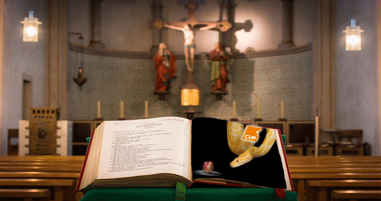 CVP-Bibel in der Kirche mit Jesus