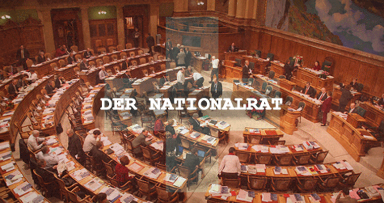 Nationalrat im Parlamentsgebäude in Bern