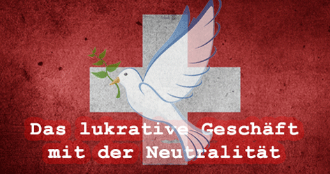 Schweizer Flagge mit Friedenstaube