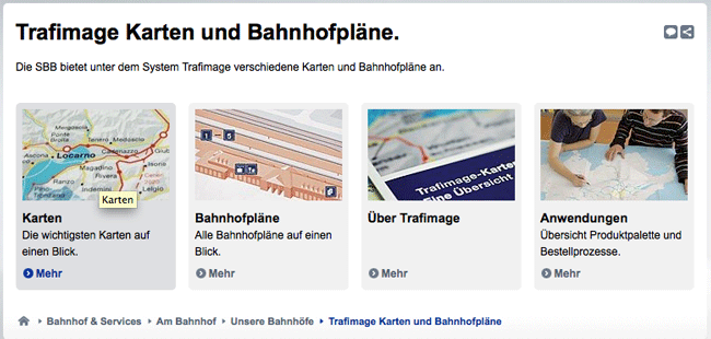 SBB Streckennetz Schweiz