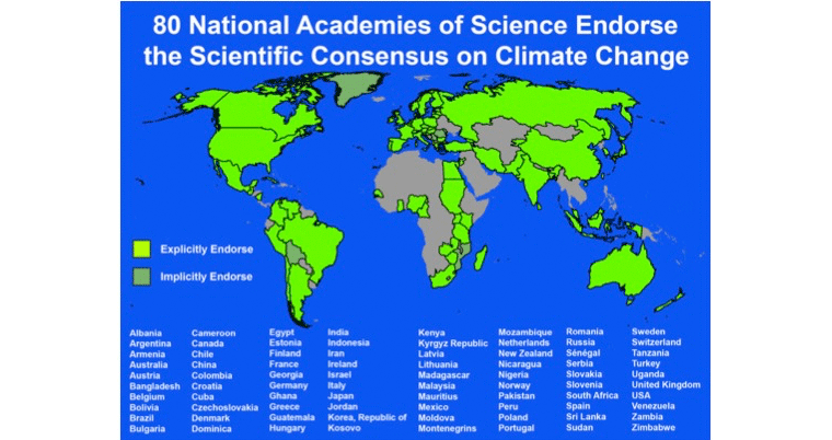 Länder Wissenschaftler Klimawandel Konsens