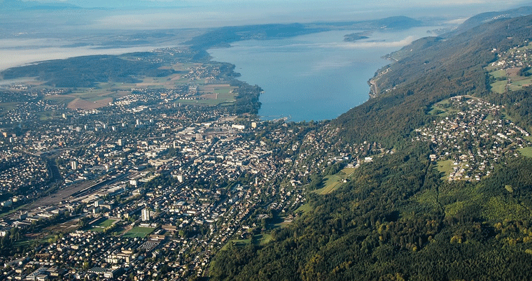 Biel Bienne Stadt Bielersee