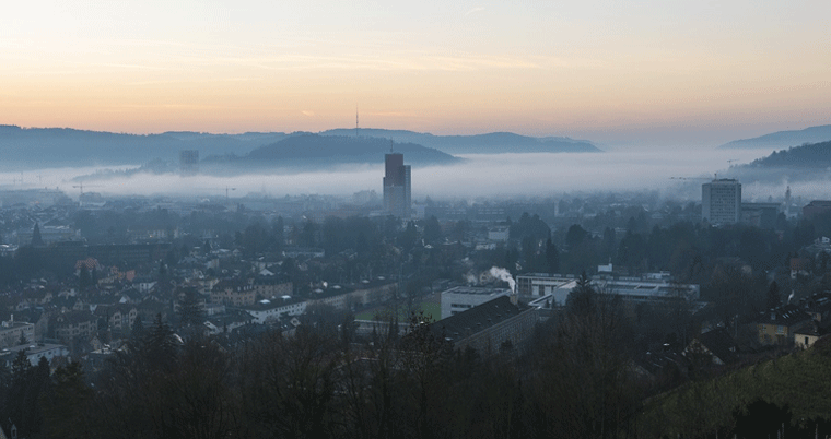 Stadt Winterthur Skyline Panorama Aussicht
