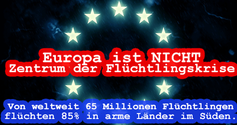 Europa ist NICHT Zentrum der Flüchtlingskrise