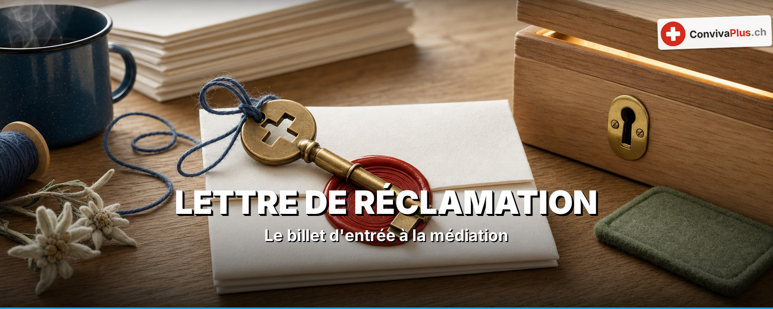 Lettre de réclamation en Suisse : modèles Word et PDF et registre des organes de médiation