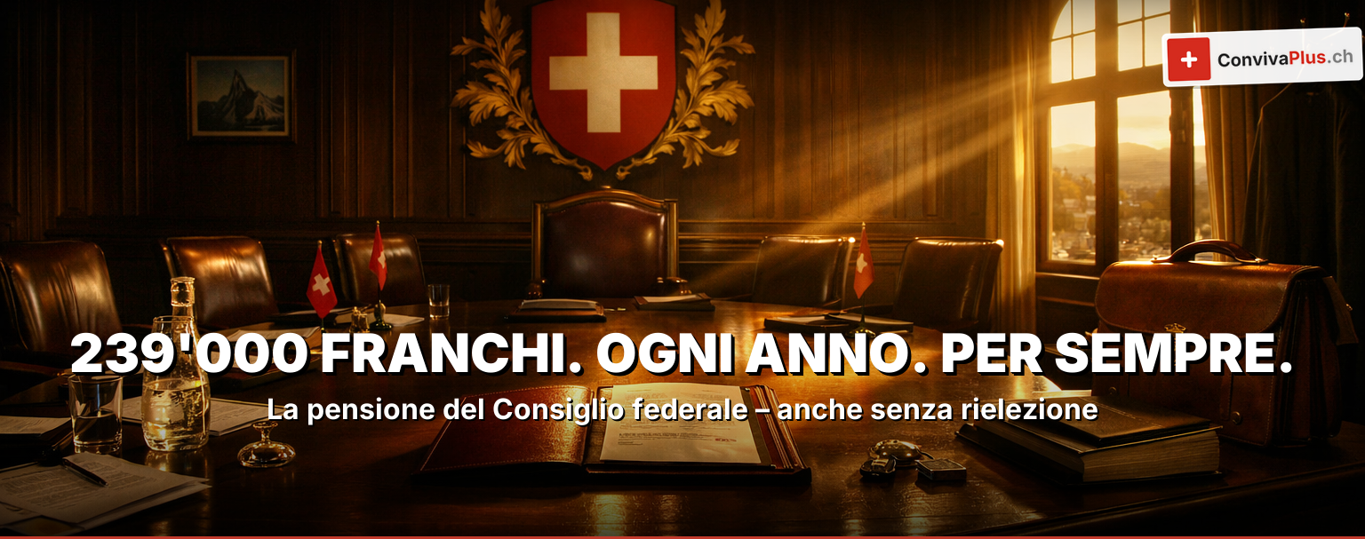 Palazzo federale a Berna al tramonto con banconote in franchi svizzeri – Stipendio del Consiglio federale CHF 478'000 all'anno: salario, pensione e privilegi del governo svizzero