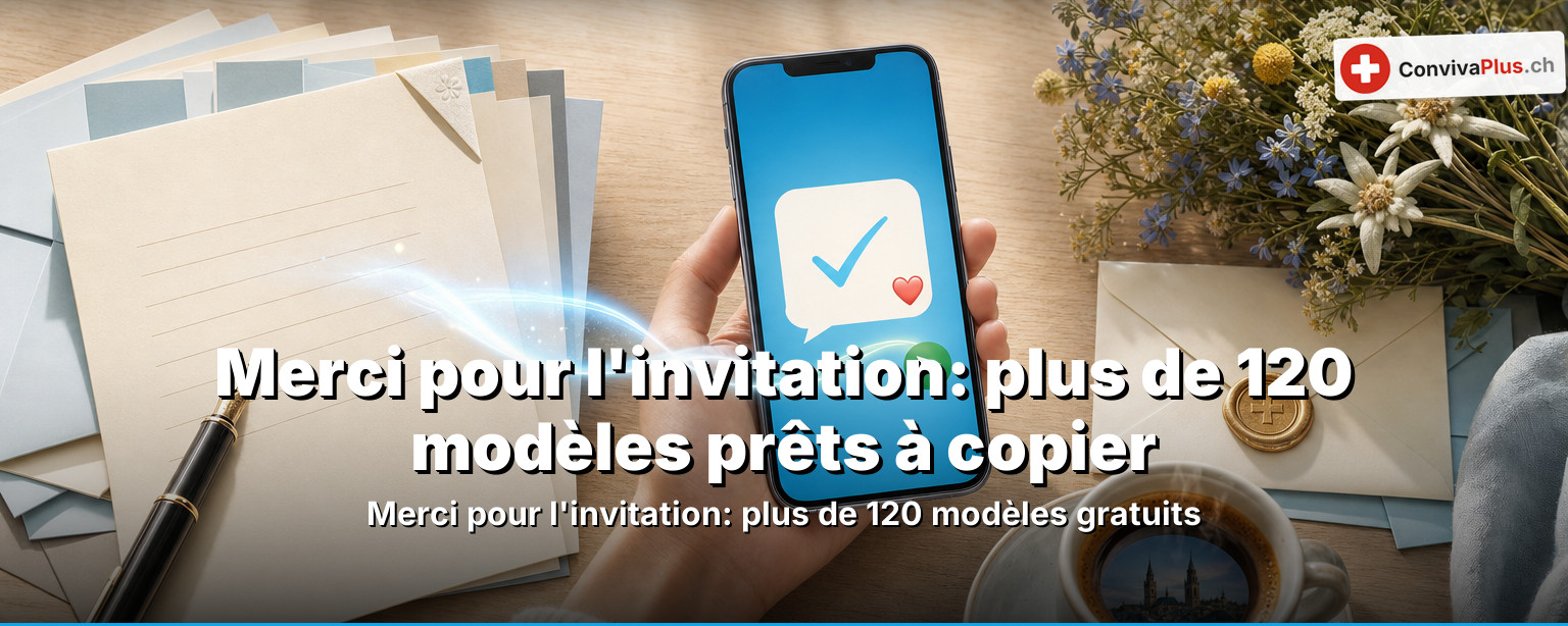 Merci pour l'invitation: plus de 180 modèles prêts à copier