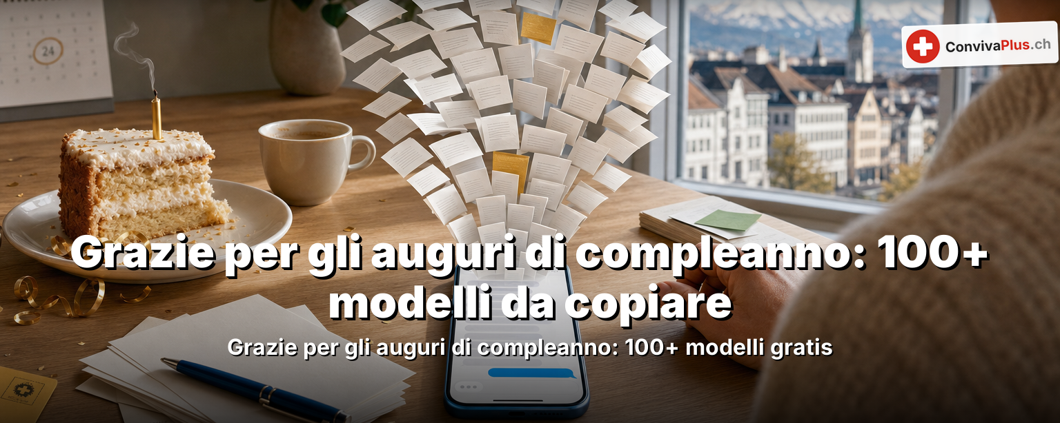 Biglietto di ringraziamento scritto a mano e smartphone con messaggi di compleanno su un tavolo