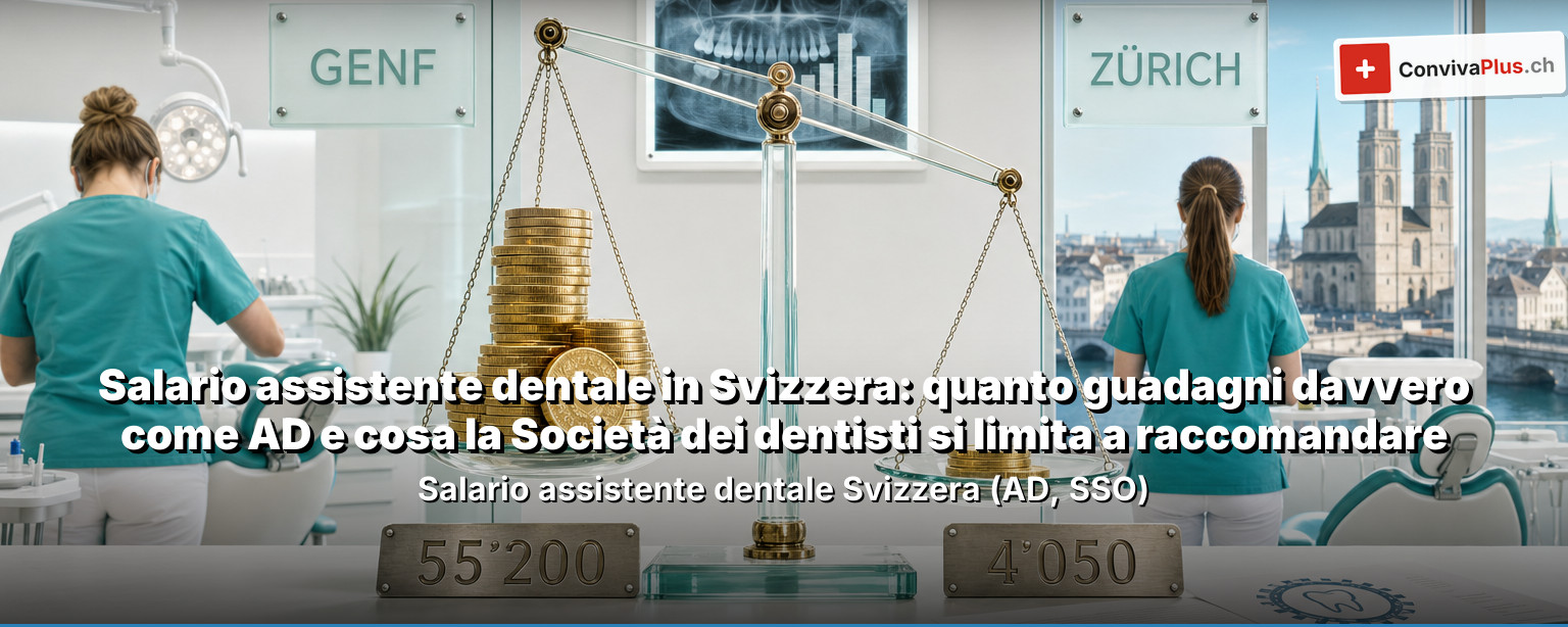 Salario assistente dentale in Svizzera: quanto guadagni davvero come AD e cosa la Società dei dentisti si limita a raccomandare