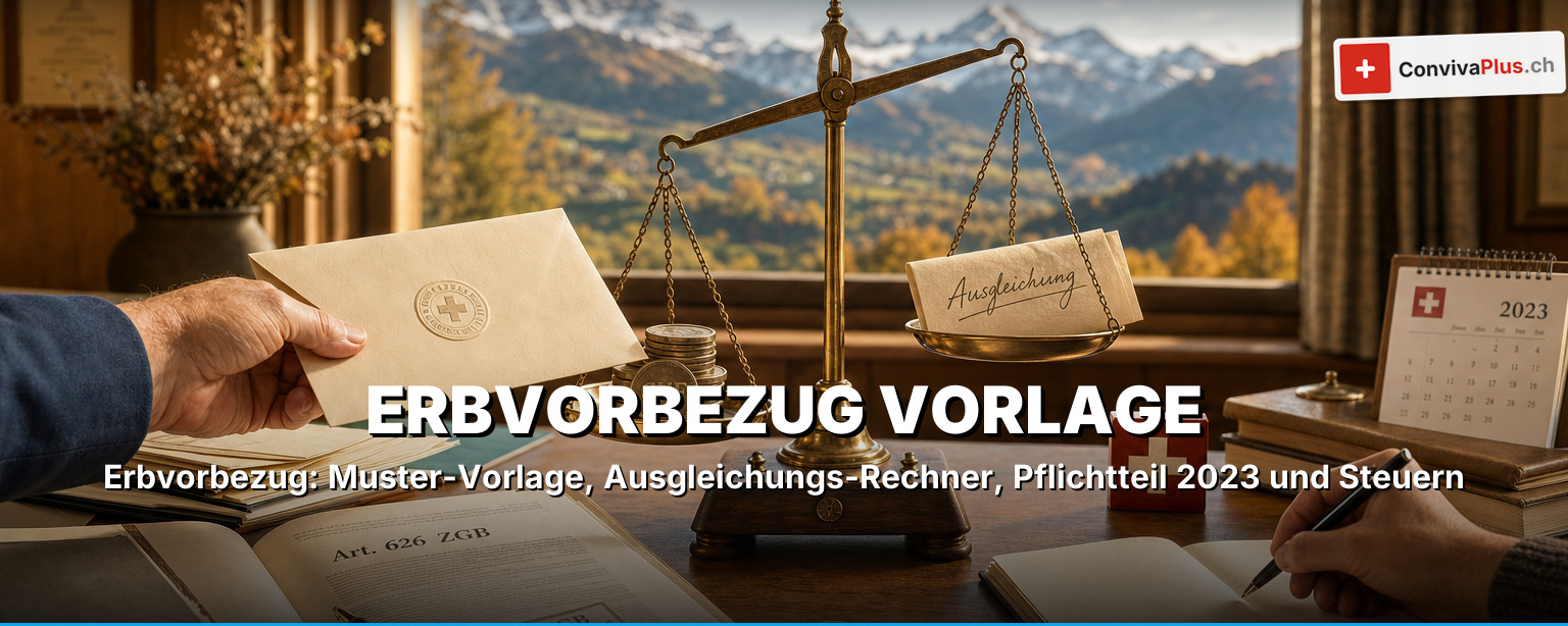 Erbvorbezug in der Schweiz: Muster-Vorlage, Ausgleichungs-Rechner und was 2023 neu ist