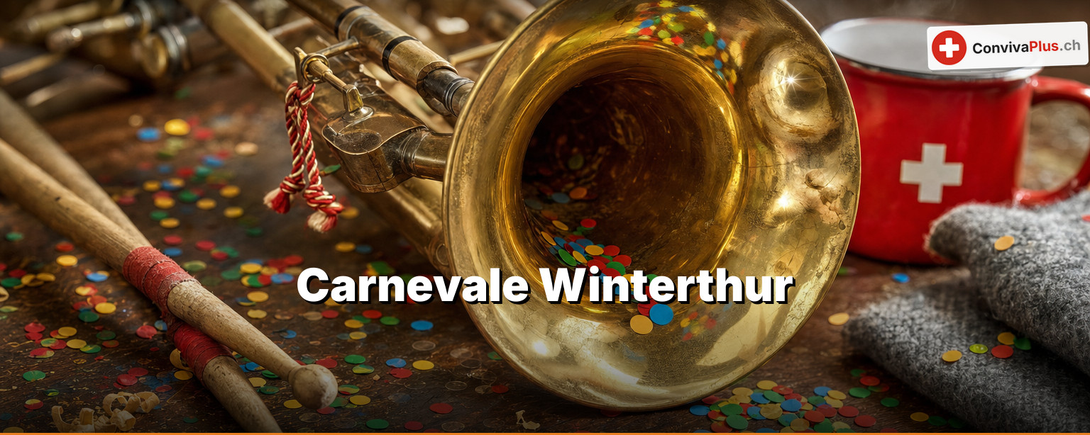 Carnevale di Winterthur: partenza alle 14.14, e il lunedì brucia un Böögg — due mesi prima del Sechseläuten